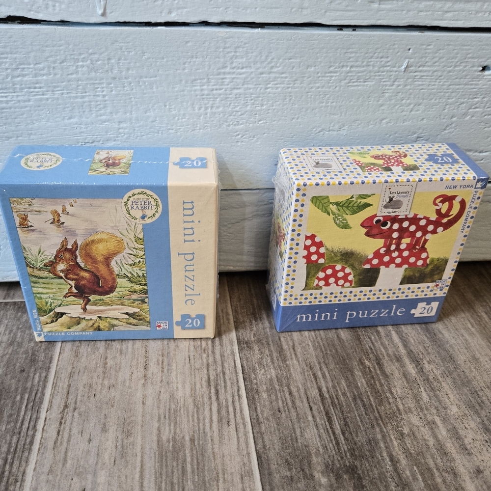 2 New In Plastic Seal New York Puzzle Company 20 Piece Mini Puzzles